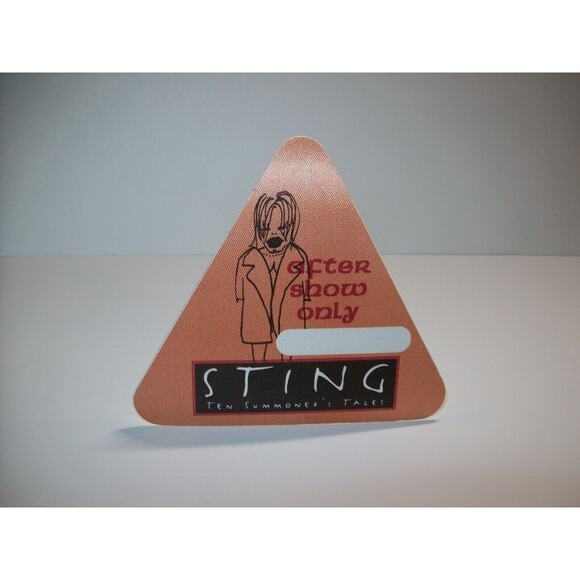 Sting Ten Summoner's Tales Backstage Pass Concert Tour Original 1994 After Show - Picture 2 of 4
